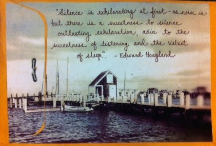 An Edward Hoagland quote made it onto the outside of an envelope